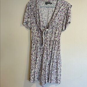 90s floral shorts romper